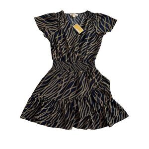 Michael Kors Mini Gold Blue Dress